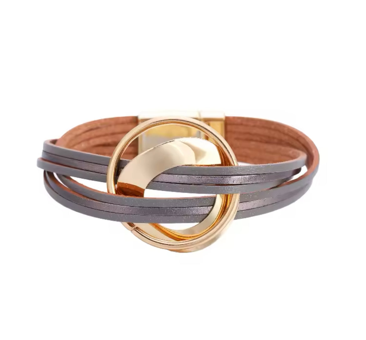 Minimalist grey bracelet bangle