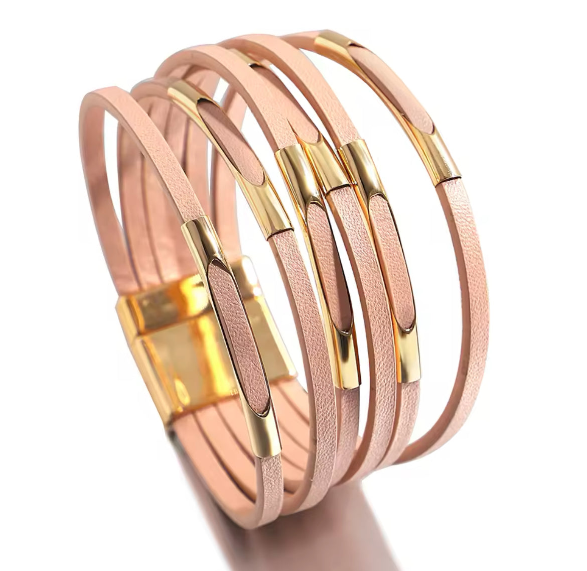 Sky blue and gold luxe bangle