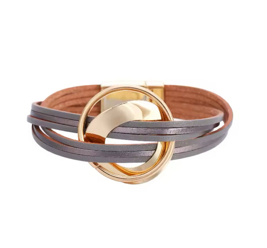 Minimalist grey bracelet bangle